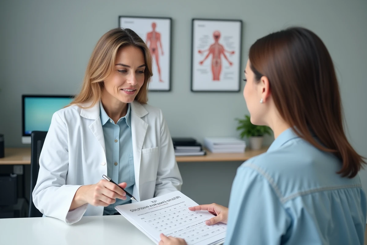 Consultation gynécologique pour calculer la date de prochaine ovulation après un rapport à risque