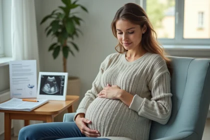 Femme enceinte dans une salle médicale moderne